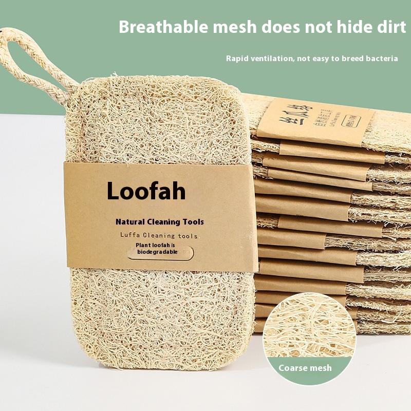 Natural Loofah Scrub Pad 6Pcs  - огляд і ціна Dish Brush Bamboo