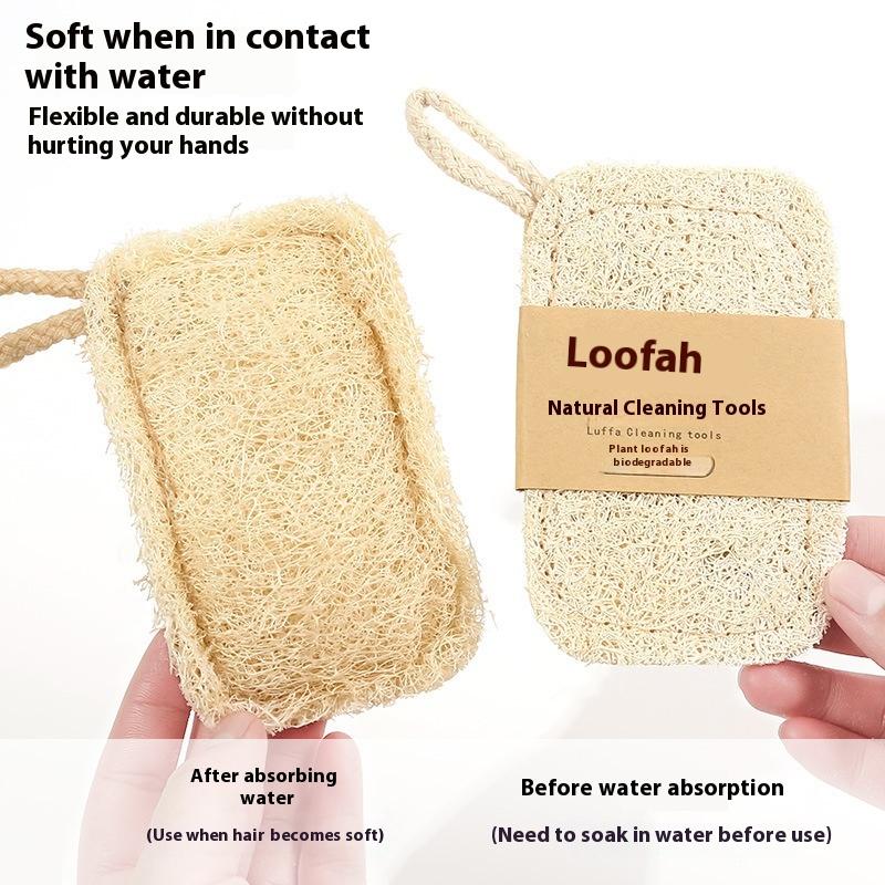 Natural Loofah Scrub Pad 6Pcs  - огляд і ціна Dish Brush Bamboo