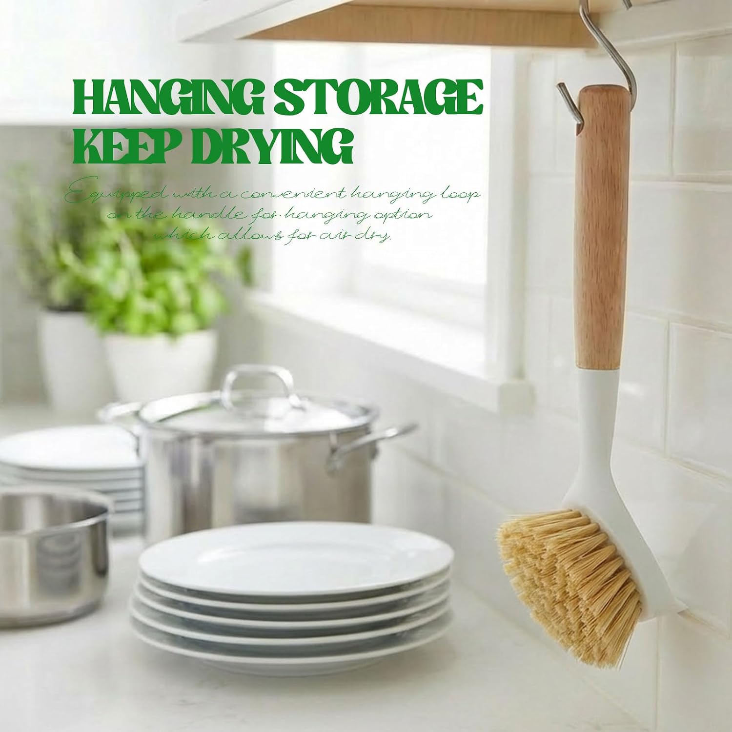 6Pcs Bamboo Dish Brush & Spong - огляд і ціна Dish Brush Bamboo