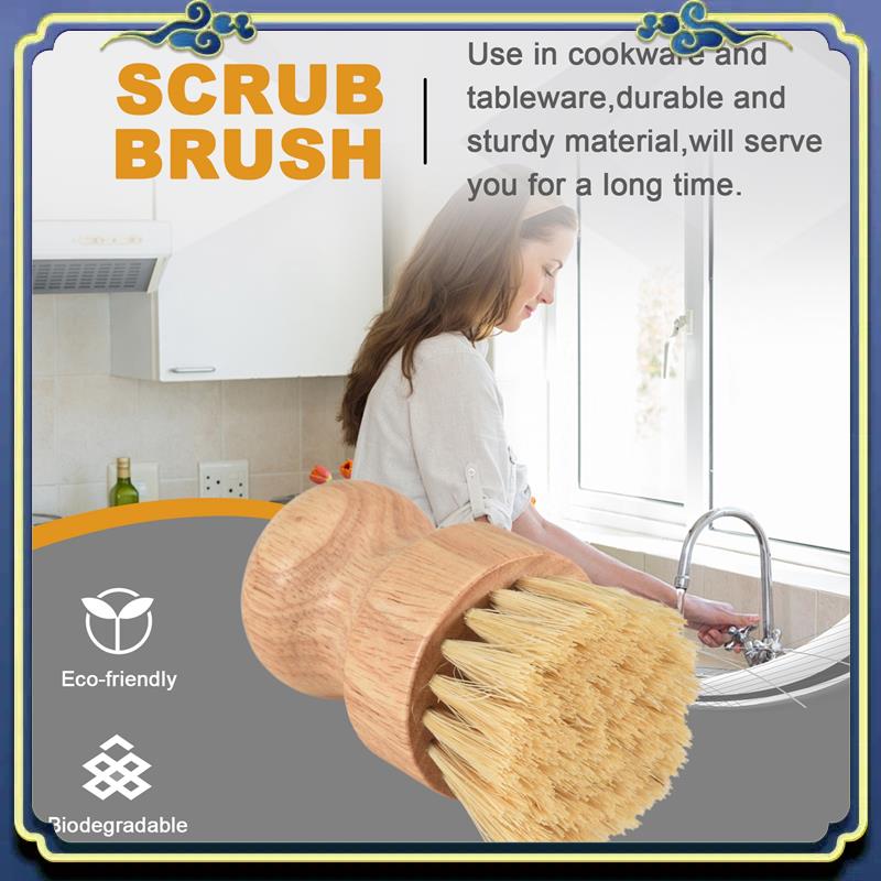 A56P-Bamboo Dish Brush 2Pcs Ba - огляд і ціна Dish Brush Bamboo