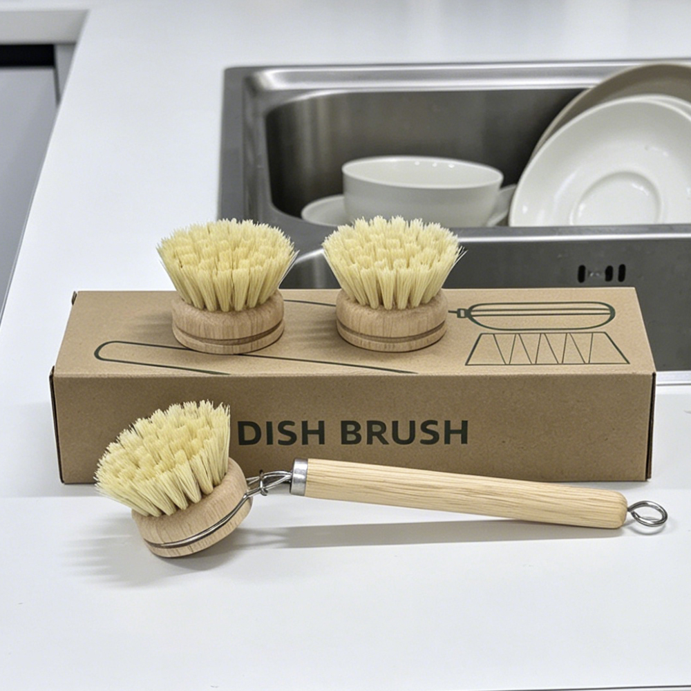 Wooden Handle Dish Brush Set w - огляд і ціна Dish Brush Bamboo