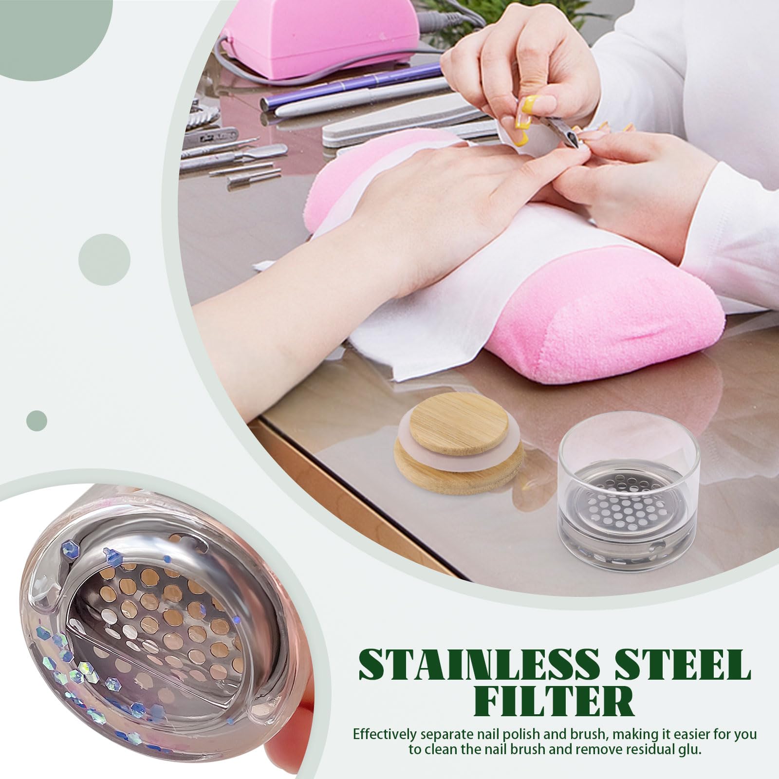 Nail Art Brushes Washing Cup N - огляд і ціна Dish Brush Bamboo